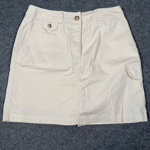 St. John's Bay Pants - St. John's Bay Womens Beige Cargo Skort Size 4 Stretch Cotton Utility Mini Skirt